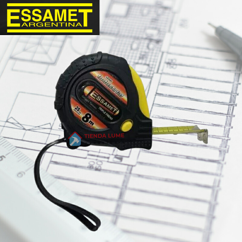 Cinta Metrica  8Mts X 25Mm 3 Frenos C/Iman Essamet