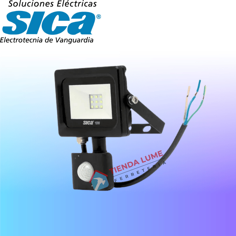 Proyector Led Sica 10W L.Dia Con Sensor Mov.