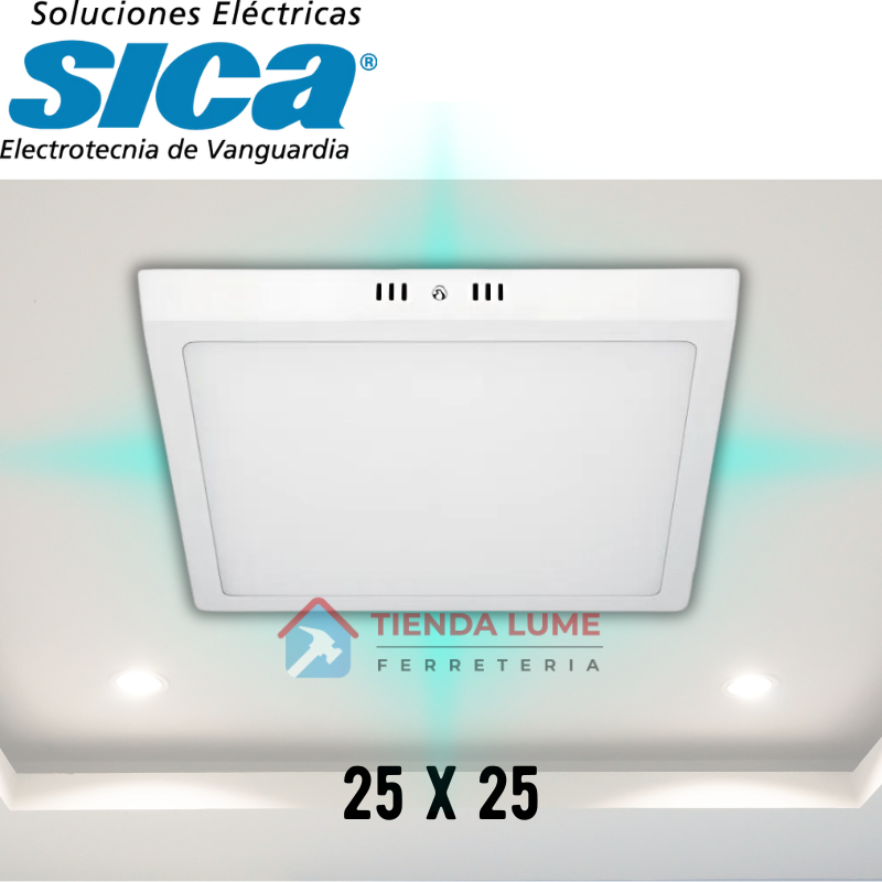 Plafon Led Sica Cuadrado 24W Luz Dia 911777