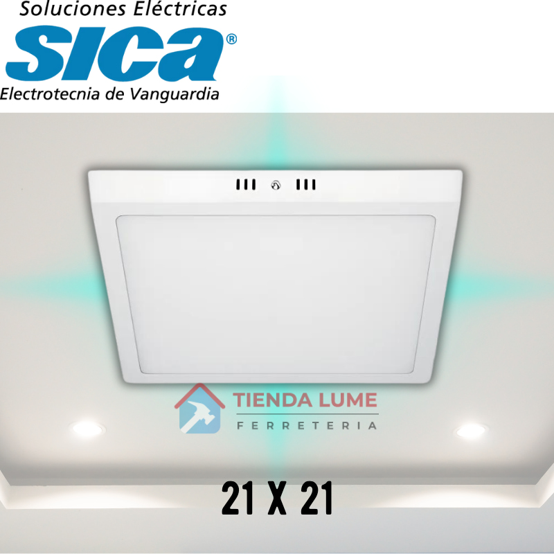 Plafon Led Sica Cuadrado 18W Dia 911665
