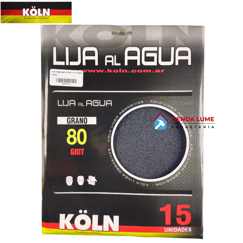 Lija al agua grano 60 Koln x 15 Unidades