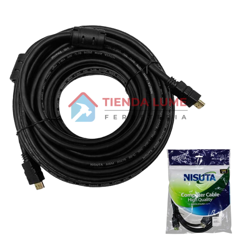 Cable Hdmi De 10M Dorado V2.0 Con Filtros 2160P 4K X 2K