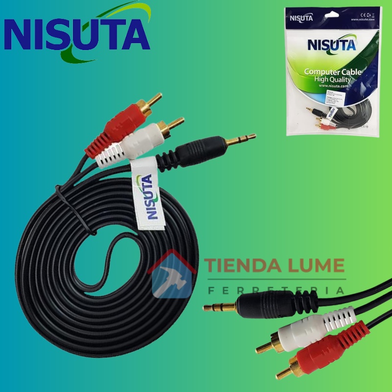 Cable Audio 3.5 St A 2 Rca 1,8M