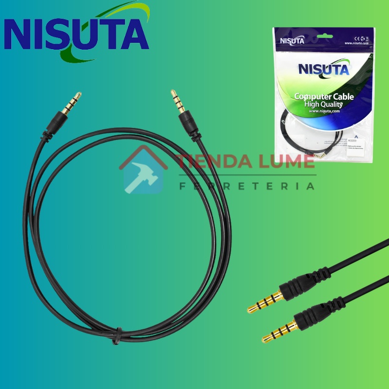 Cable De Audio Stereo 3.5Mm De 4 Secciones De 1M