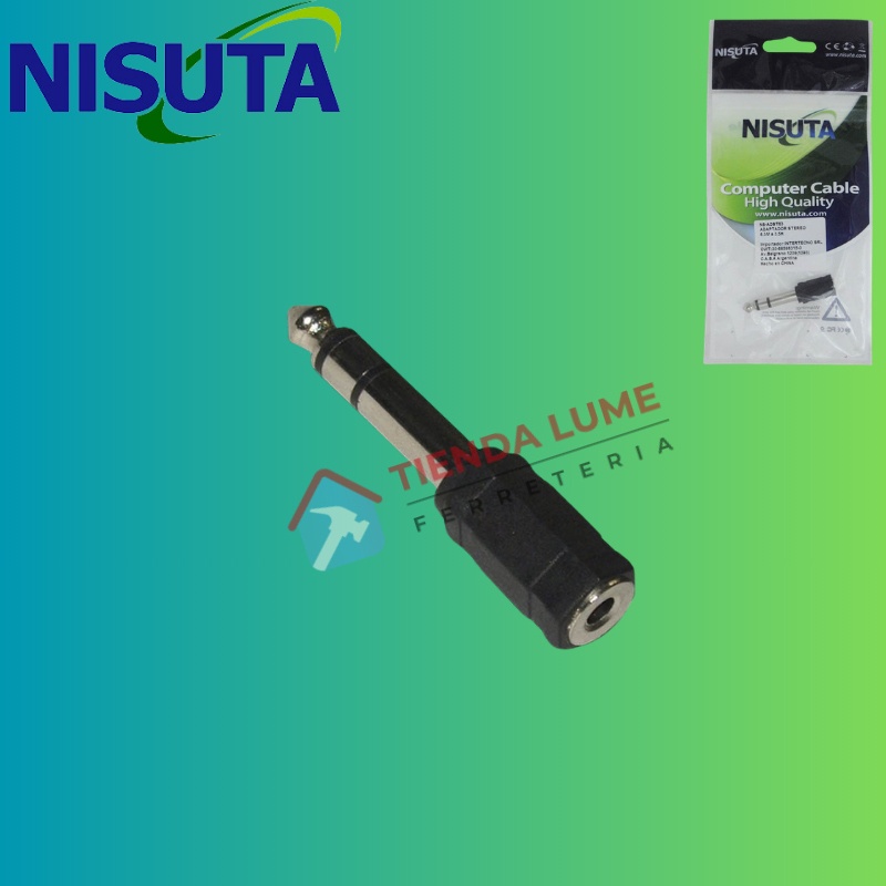 Adaptador Stereo 6.3M A 3.5H