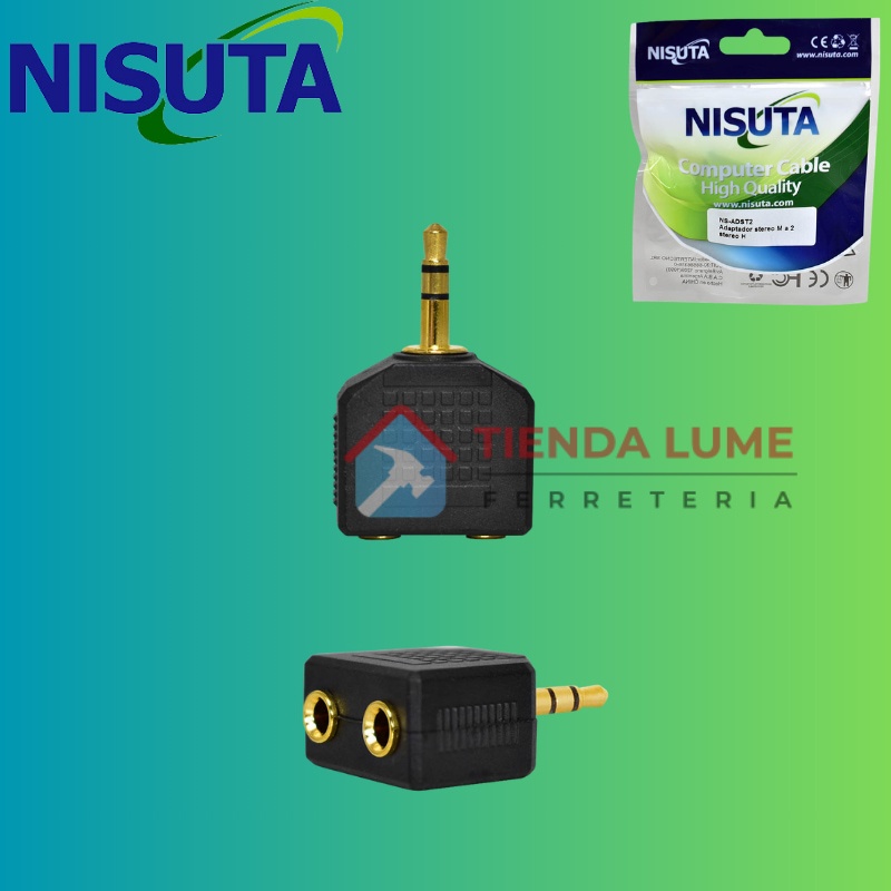 Adaptador 2 Stereo Macho A Hembra De 4 Contactos