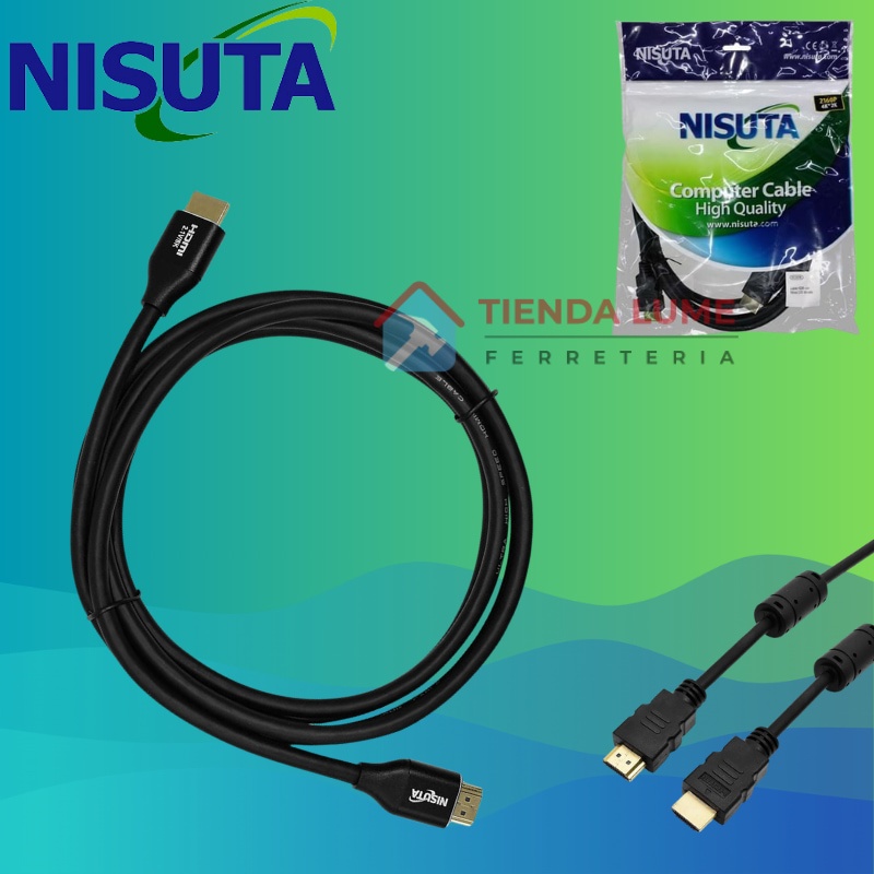 Cable Hdmi De 2M Dorado V2.0 Con Filtros 2160P 4K X 2K