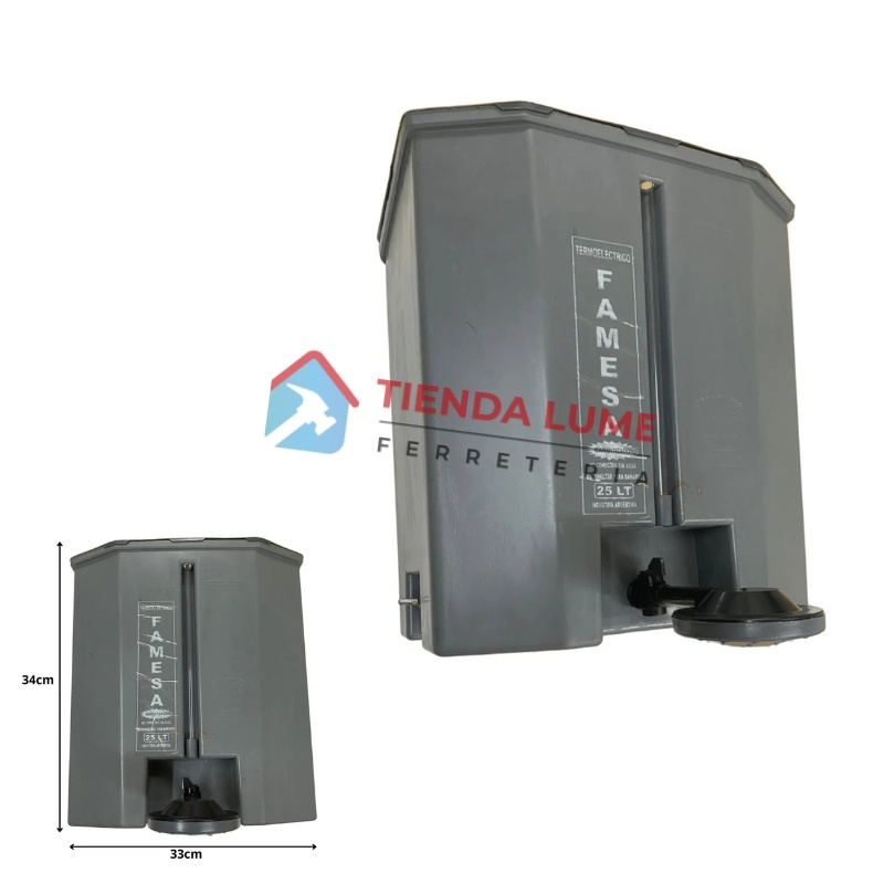 Calefon Electrico Famesa Pvc 25L Incluye Resistencia